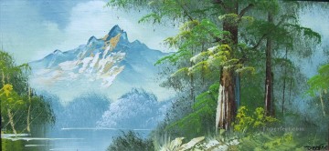 風景 Painting - 森の山